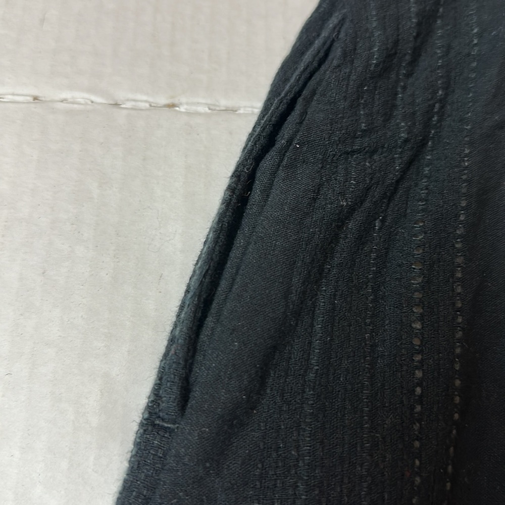 Universal Thread Black Linen Blend Midi Sundress Cottagecore Coastal Pockets XS - Picture 8 of 9